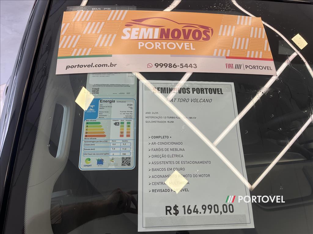 FIAT TORO 1.3 TURBO 270 FLEX VOLCANO AT6 2024/2025