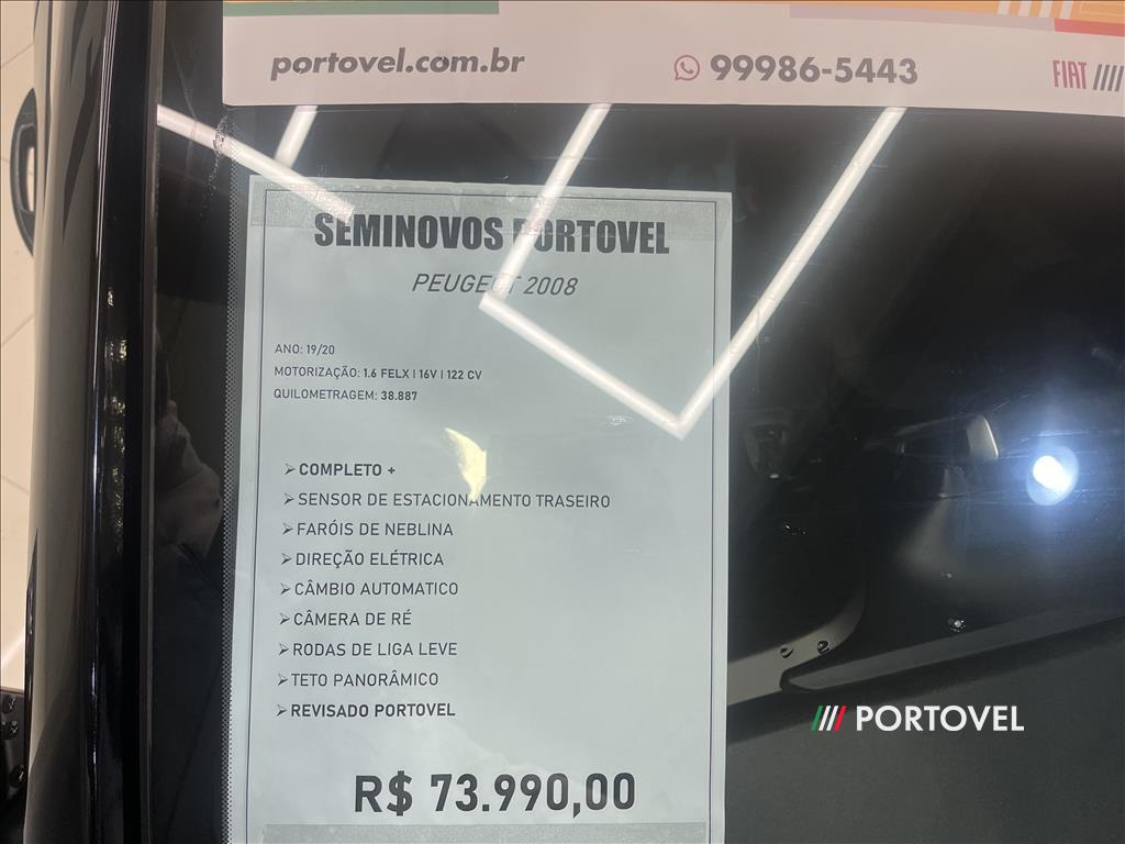PEUGEOT 2008 1.6 16V FLEX GRIFFE 4P AUTOMÁTICO 2019/2020
